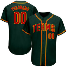 Загрузить изображение в средство просмотра галереи, Custom Green Red-Gold Authentic Baseball Jersey