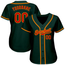 Загрузить изображение в средство просмотра галереи, Custom Green Red-Gold Authentic Baseball Jersey