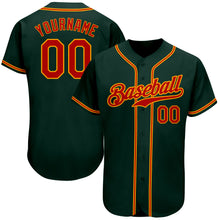 Загрузить изображение в средство просмотра галереи, Custom Green Red-Gold Authentic Baseball Jersey