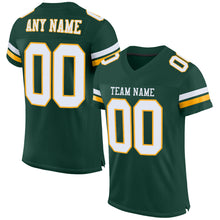 Charger l'image dans la galerie, Custom Green White-Gold Mesh Authentic Football Jersey