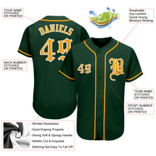 Laden Sie das Bild in den Galerie-Viewer, Custom Green Gold-White Authentic Baseball Jersey