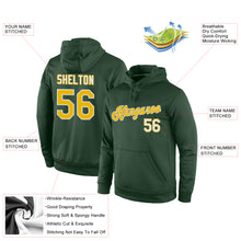 Charger l'image dans la galerie, Custom Stitched Green Gold-White Sports Pullover Sweatshirt Hoodie