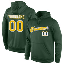 Charger l'image dans la galerie, Custom Stitched Green Gold-White Sports Pullover Sweatshirt Hoodie