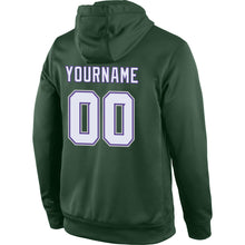 Laden Sie das Bild in den Galerie-Viewer, Custom Stitched Green White-Purple Sports Pullover Sweatshirt Hoodie