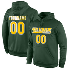 Load image into Gallery viewer, Custom Stitched Green Gold-White Sports Pullover Sweatshirt Hoodie