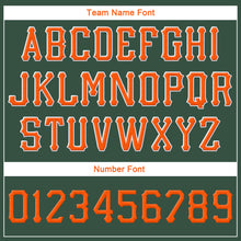 Laden Sie das Bild in den Galerie-Viewer, Custom Green Orange-White Stitched Adjustable Snapback Hat