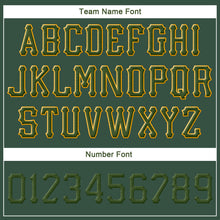 Загрузить изображение в средство просмотра галереи, Custom Green Green-Gold Stitched Adjustable Snapback Hat