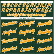 Загрузить изображение в средство просмотра галереи, Custom Green White-Gold Authentic Throwback Rib-Knit Baseball Jersey Shirt