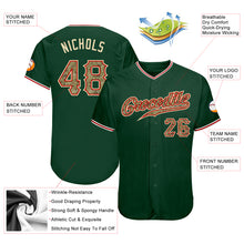 Load image into Gallery viewer, Custom Green Camo-Red Authentic Baseball Jersey