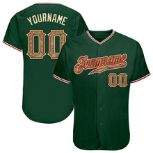 Load image into Gallery viewer, Custom Green Camo-Red Authentic Baseball Jersey