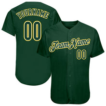 Загрузить изображение в средство просмотра галереи, Custom Green Green-Gold Authentic Baseball Jersey