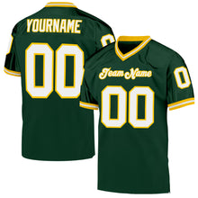 Charger l'image dans la galerie, Custom Green White-Gold Mesh Authentic Throwback Football Jersey