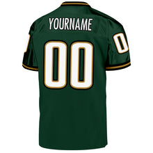 Charger l'image dans la galerie, Custom Green White-Old Gold Mesh Authentic Throwback Football Jersey