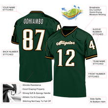 Charger l'image dans la galerie, Custom Green White-Old Gold Mesh Authentic Throwback Football Jersey