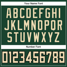 Load image into Gallery viewer, Custom Green White Pinstripe Cream-Black Authentic Baseball Jersey