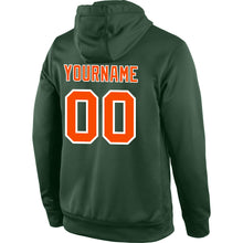 Загрузить изображение в средство просмотра галереи, Custom Stitched Green Orange-White Sports Pullover Sweatshirt Hoodie