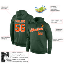 Загрузить изображение в средство просмотра галереи, Custom Stitched Green Orange-White Sports Pullover Sweatshirt Hoodie