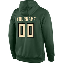 Load image into Gallery viewer, Custom Stitched Green Cream-Black Sports Pullover Sweatshirt Hoodie
