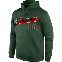 Загрузить изображение в средство просмотра галереи, Custom Stitched Green Red-Black Sports Pullover Sweatshirt Hoodie