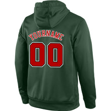 Загрузить изображение в средство просмотра галереи, Custom Stitched Green Red-Black Sports Pullover Sweatshirt Hoodie