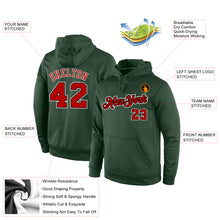 Загрузить изображение в средство просмотра галереи, Custom Stitched Green Red-Black Sports Pullover Sweatshirt Hoodie