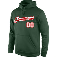 Загрузить изображение в средство просмотра галереи, Custom Stitched Green White-Red Sports Pullover Sweatshirt Hoodie