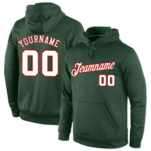 Загрузить изображение в средство просмотра галереи, Custom Stitched Green White-Red Sports Pullover Sweatshirt Hoodie