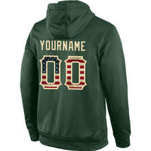 Charger l'image dans la galerie, Custom Stitched Green Vintage USA Flag-Cream Sports Pullover Sweatshirt Hoodie
