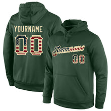 Charger l'image dans la galerie, Custom Stitched Green Vintage USA Flag-Cream Sports Pullover Sweatshirt Hoodie