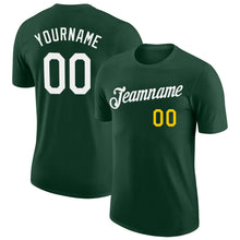 Load image into Gallery viewer, Custom Green White-Gold Performance T-Shirt