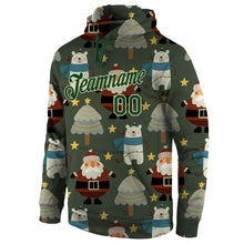 Load image into Gallery viewer, Custom Stitched Green Green-Cream Christmas 3D Sports Pullover Sweatshirt Hoodie