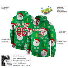 Загрузить изображение в средство просмотра галереи, Custom Stitched Green Red-White Christmas 3D Sports Pullover Sweatshirt Hoodie