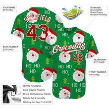 Charger l'image dans la galerie, Custom Green Red-White Christmas 3D Authentic Baseball Jersey