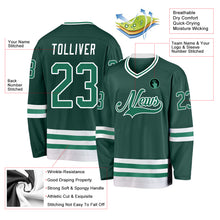 Загрузить изображение в средство просмотра галереи, Custom Green Kelly Green-White Hockey Jersey