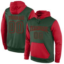 Загрузить изображение в средство просмотра галереи, Custom Stitched Green Green-Red Sports Pullover Sweatshirt Hoodie