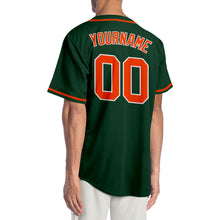 Load image into Gallery viewer, Custom Green Orange-White Authentic Baseball Jersey