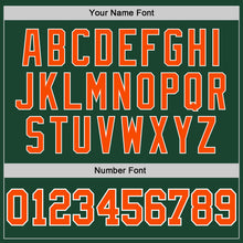 Load image into Gallery viewer, Custom Green Orange-White Authentic Baseball Jersey