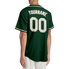 Load image into Gallery viewer, Custom Green White-Cream Authentic Baseball Jersey