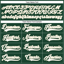 Load image into Gallery viewer, Custom Green White-Cream Authentic Baseball Jersey