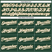 Load image into Gallery viewer, Custom Green White-Old Gold Authentic Baseball Jersey