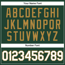 Load image into Gallery viewer, Custom Green White-Old Gold Authentic Baseball Jersey