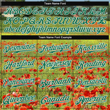 Load image into Gallery viewer, Custom Green Kelly Green-White 3D Pattern Design Flowers Authentic Baseball Jersey