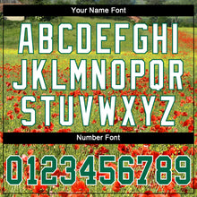 Load image into Gallery viewer, Custom Green Kelly Green-White 3D Pattern Design Flowers Authentic Baseball Jersey