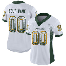 Load image into Gallery viewer, Custom White Green-Gold Drift Fashion Football Jersey