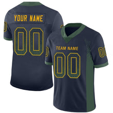 Загрузить изображение в средство просмотра галереи, Custom Navy Green-Gold Drift Fashion Football Jersey