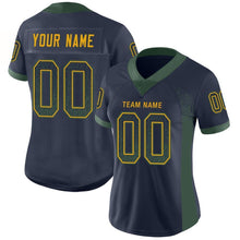Загрузить изображение в средство просмотра галереи, Custom Navy Green-Gold Drift Fashion Football Jersey