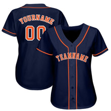 Загрузить изображение в средство просмотра галереи, Custom Navy Orange-White Baseball Jersey