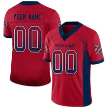Load image into Gallery viewer, Custom Red Navy-White Mesh Drift Fashion Football Jersey
