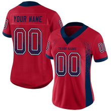 Laden Sie das Bild in den Galerie-Viewer, Custom Red Navy-White Drift Fashion Football Jersey