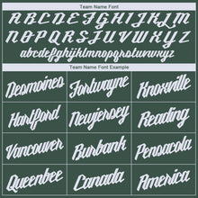 Load image into Gallery viewer, Custom Hunter Green White V-Neck Basketball Jersey